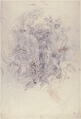 Design for a Ceiling Decoration (recto); Daphne Pursued by Apollo (verso), Lorenzo de&#39; Ferrari (Italian, Genoa 1680–1744 Genoa), Pen and brown ink, over black chalk (recto); black chalk (verso)